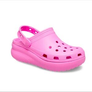 CROCS Cutie Crush Platform Junior 3 women 33 35 pink taffy Color clog mule kid